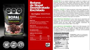 Nopal Deshidratado - Nopal Mexica